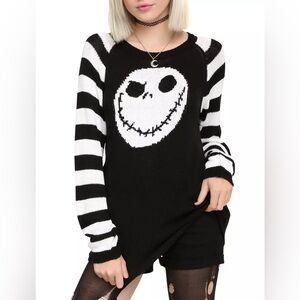 Torrid Nightmare Before Christmas Black and White Striped Sweater - Size 3